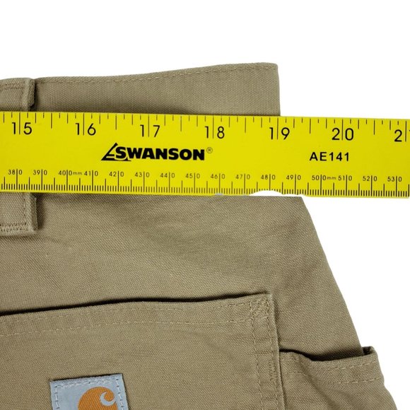 Carhartt Canvas Carpenter Work Shorts Brown Utility B147 DKH Men's Size 38 EUC - Picture 5 of 9